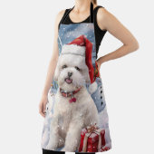 Bichon Frise Hond Winter Wonderland Kerstvreugde Schort (Insitu)