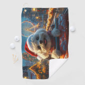 Bichon Frise Hondenroller Onderzetter Kerst Golfhanddoek (Insitu)