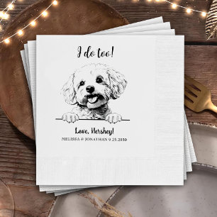 Bichon Frise Hondentekening gepersonaliseerd doe i Servet