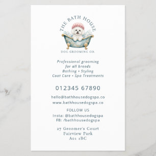 Bichon Frise Hondenverzorging Flyer - Wit