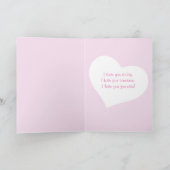 Bichon Frise Illustré Carte Saint Valentin (Intérieur)