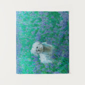 Bichon Frise in Bluebonnets Wandkleed (Voorkant)