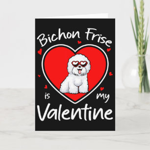 Bichon Frise Is Mijn Hartvormige Valentijnshond Li Kaart