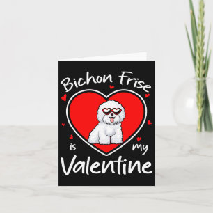 Bichon Frise Is Mijn Valentijnshart Vorm Hondenlie Kaart