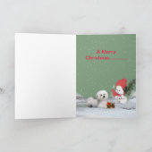 Bichon Frise Joyeuses Cartes de Noël (Intérieur)
