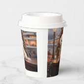 Bichon Frise Kerst Cruise: Pawsome Holiday Papieren Bekers (Rechts)