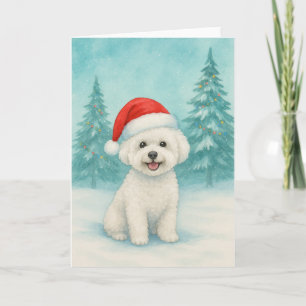 Bichon Frise Kerst Kaart - Vakantie Kaart