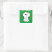 Bichon Frise Kerst stickers (Tas)