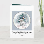 Bichon Frise kerstcadeautjes Feestdagen Kaart (Achterkant)