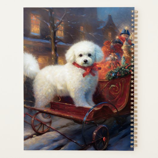 Bichon Frise Kerstfeest Seizoen Planner (Achterkant)