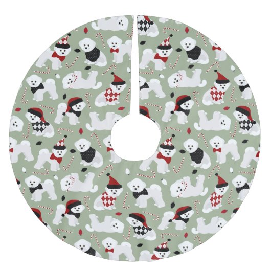Bichon Frise kerstgroen Kerstboom Rok (Voorkant)