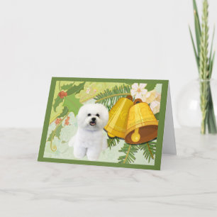 Bichon Frise-kerstkaartjes Feestdagen Kaart