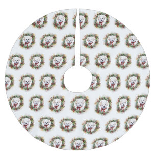 Bichon Frise Kerstkrans Festieve Pup Kerstboom Rok