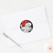Bichon Frise Kerstmis Ronde Sticker (Envelop)
