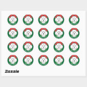 Bichon Frise Kerstmis Ronde Sticker (Vel)