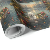 Bichon Frise kerstvakantie Cadeaupapier (Rol Hoek)