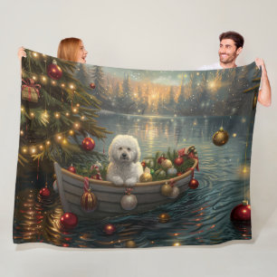 Bichon Frise kerstvakantie Fleece Deken