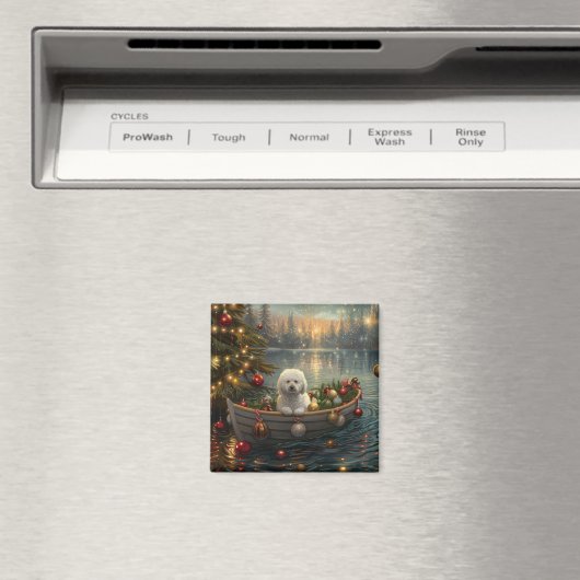 Bichon Frise kerstvakantie Magneet (Insitu (Vaatwasser))