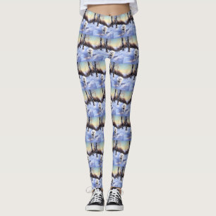 Bichon Frise Laat het Sneeuwen Kerstmis Leggings