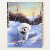 Bichon Frise Laat het Sneeuwen Kerstmis Planner (Achterkant)