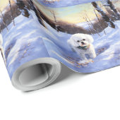 Bichon Frise Laat het sneeuwKerstmis Cadeaupapier (Rol Hoek)