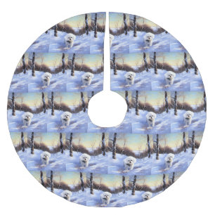 Bichon Frise Laat het sneeuwKerstmis Kerstboom Rok