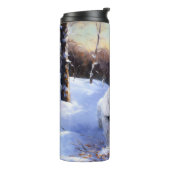 Bichon Frise Laat het sneeuwKerstmis Thermosbeker (Gedraaid links)