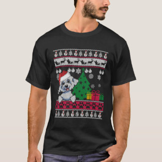 Bichon Frise Lelijke Trui Xmas Dog Gift voor Chris T-shirt