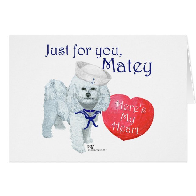Bichon frisé marin Saint-Valentin (Devant horizontal)