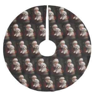 Bichon Frise met Sinterklaas Feestelijke Kerstmis Kerstboom Rok