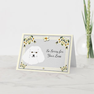 Bichon Frise met sympathie voor Dogwood Kaart