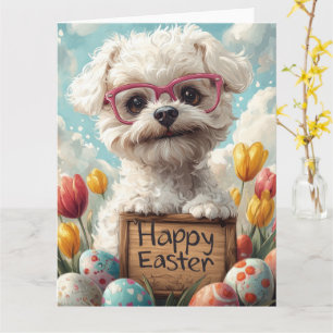 Bichon Frise Pasen Eieren Kaart