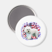 Bichon Frise Patriot Magneet (Voorkant / Achterkant)