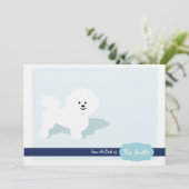 Bichon Frise persoonlijk Briefpapier Kaart (Staand voorkant)