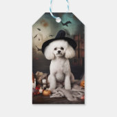 Bichon Frise pompoenen Halloween Scary Cadeaulabel (Achterkant)