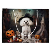 Bichon Frise pompoenen Halloween Scary Groot Cadeauzakje (Achterkant)