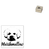 Bichon Frise Print Aangepaste Naam Handtekening Ho Rubberstempel (Gestempeld)