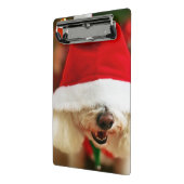 Bichon Frise pupil met kerstkleed Mini Klembord (Angled2)