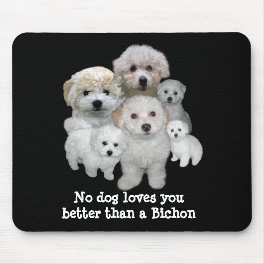 Bichon Frise Puppies Mousepad Muismat (Voorkant)