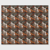 Bichon Frise Puppy Herfst Delight Pompoen Cadeaupapier (Vlak)