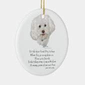Bichon Frise Rainbow Bridge Keramisch Ornament (Rechts)
