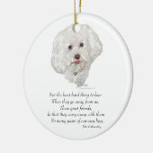 Bichon Frise Rainbow Bridge Keramisch Ornament (Links)