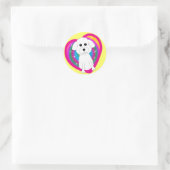 Bichon Frise Ronde Sticker (Tas)
