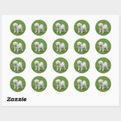 Bichon Frise Ronde Sticker (Vel)