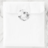 Bichon Frise Ronde Sticker (Tas)