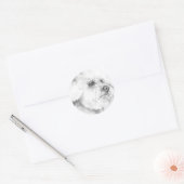 Bichon Frise Ronde Sticker (Envelop)