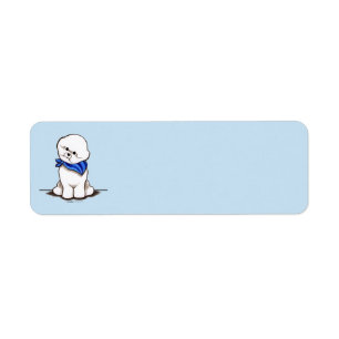 Bichon Frise Sailor Boy Blue Etiket