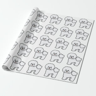 Bichon Frise Schattige Cartoon Hond Patroon Cadeaupapier