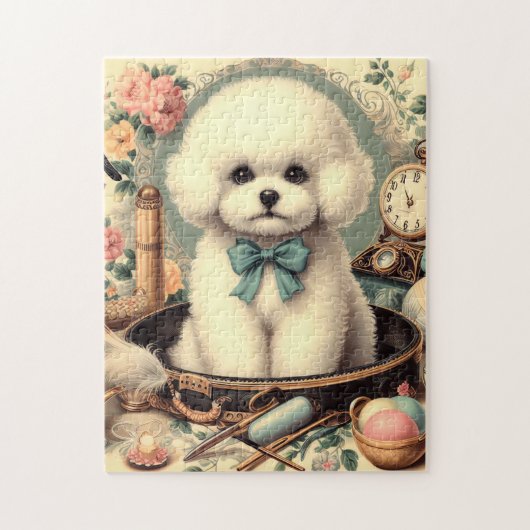  Bichon Frisé Schilderij Legpuzzel (Verticaal)