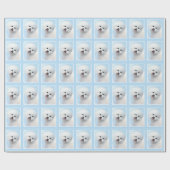 Bichon Frise-schildering - Cute Original Dog Art Cadeaupapier (Vlak)